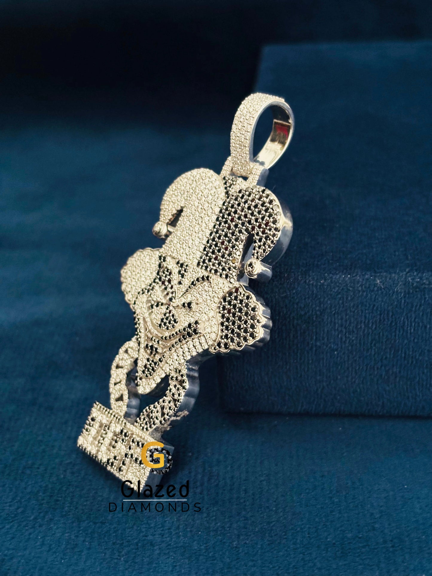 Silver ICP Carnival Of Carnage Joker Moissanite Pendant