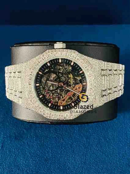 Skeletal Dial Moissanite D Colorless Hip Hop Watch