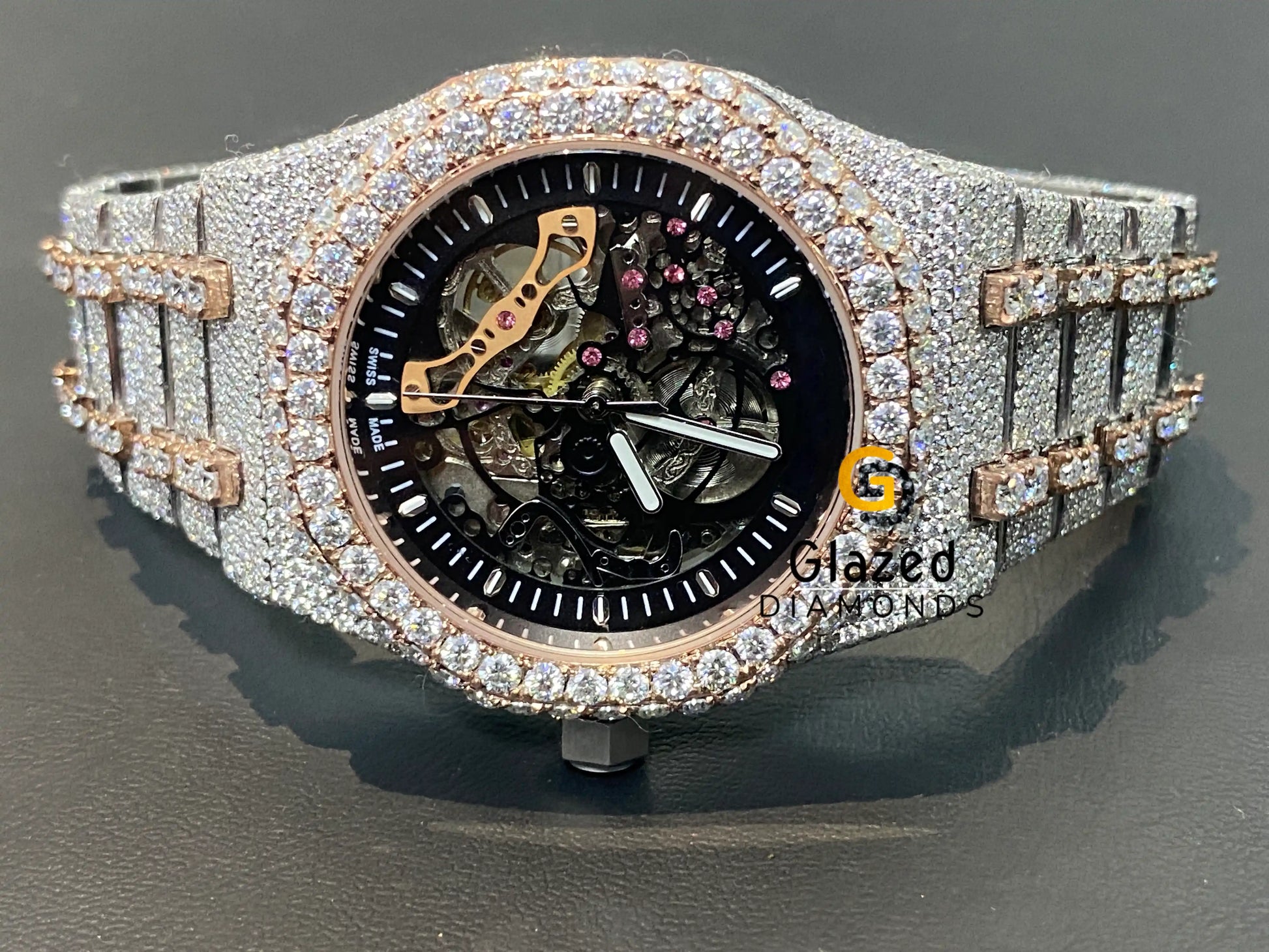 Skeleton Bust Down Watch 