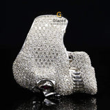 Iced Out Moissanite Skull Bling Hip Hop Ring For Men