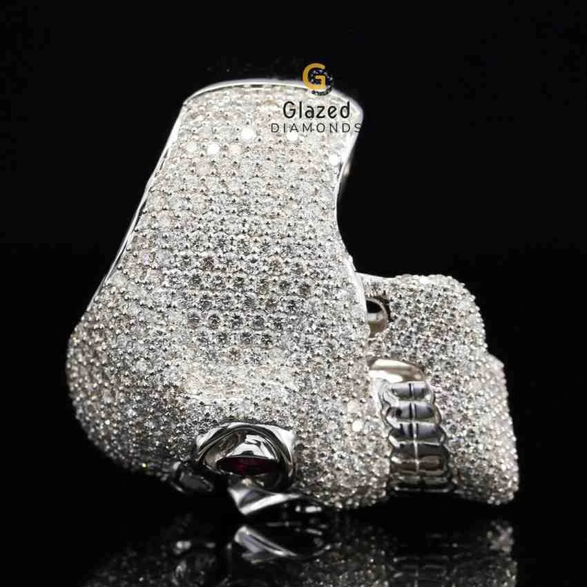 Skull Moissanite Ring For Him