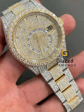 Sky Dweller Fully Studded VVS Colorless Moissanite Diamond Watch