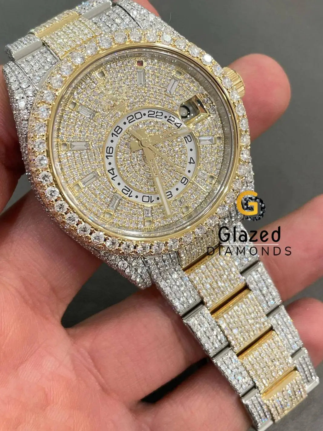 Sky- Dweller Diamond Studded Watch