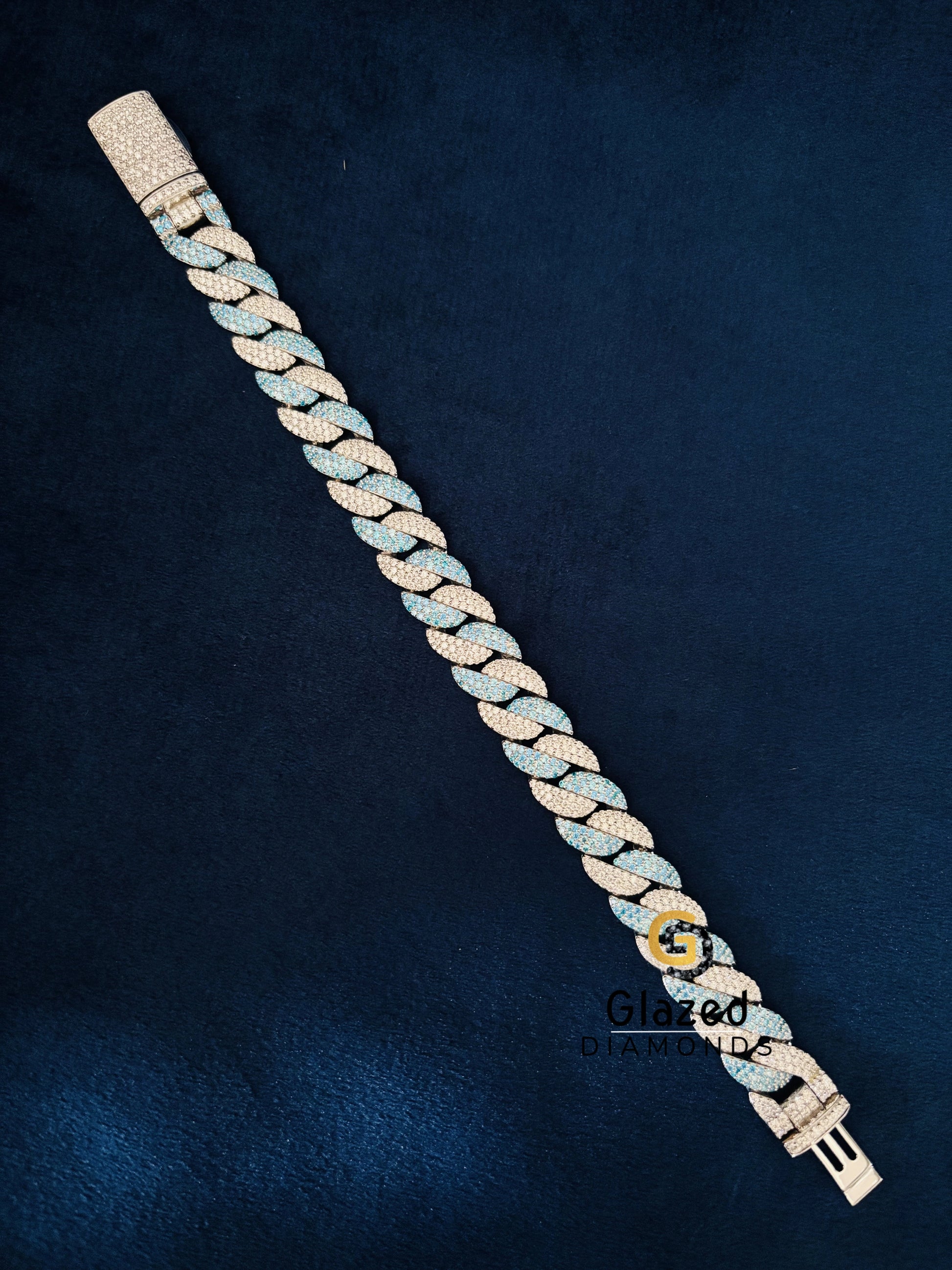 Sky Blue Diamond Moissanite Studded Bracelet