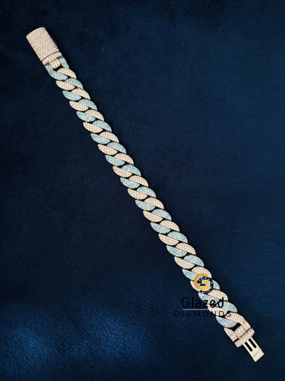 Sky Blue Diamond Moissanite Studded Bracelet