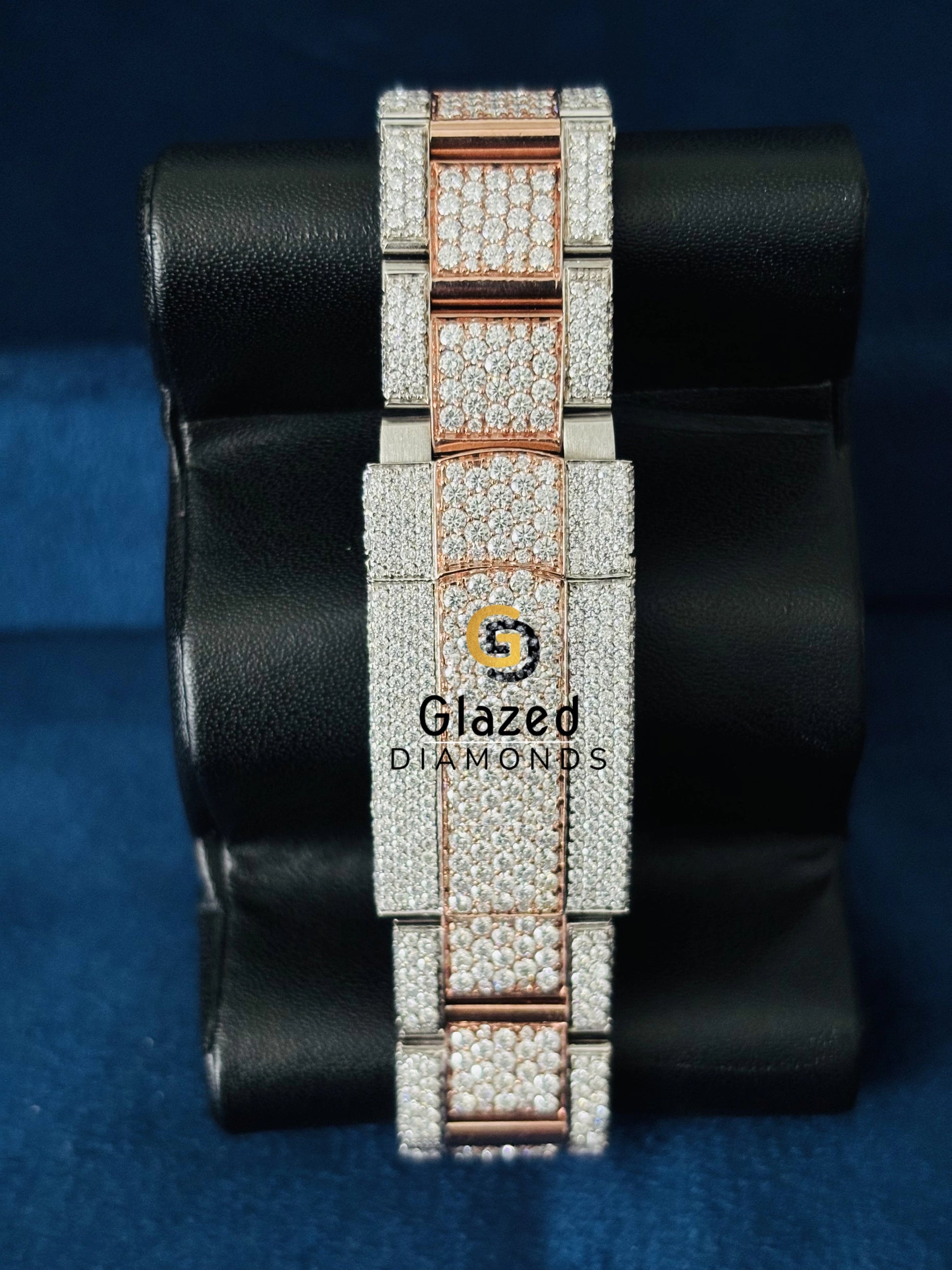 Sky Dweller Dial Roman Numerals Moissanite Watch