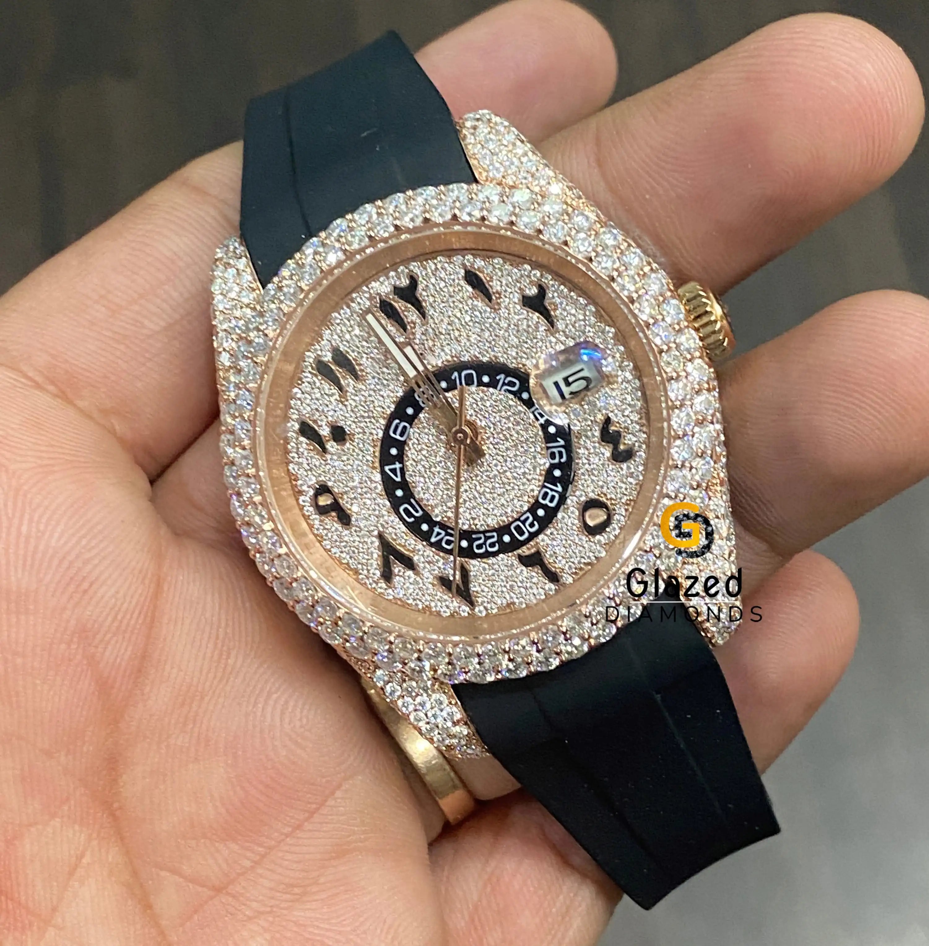 Sky Dweller Moissanite Watch Him 