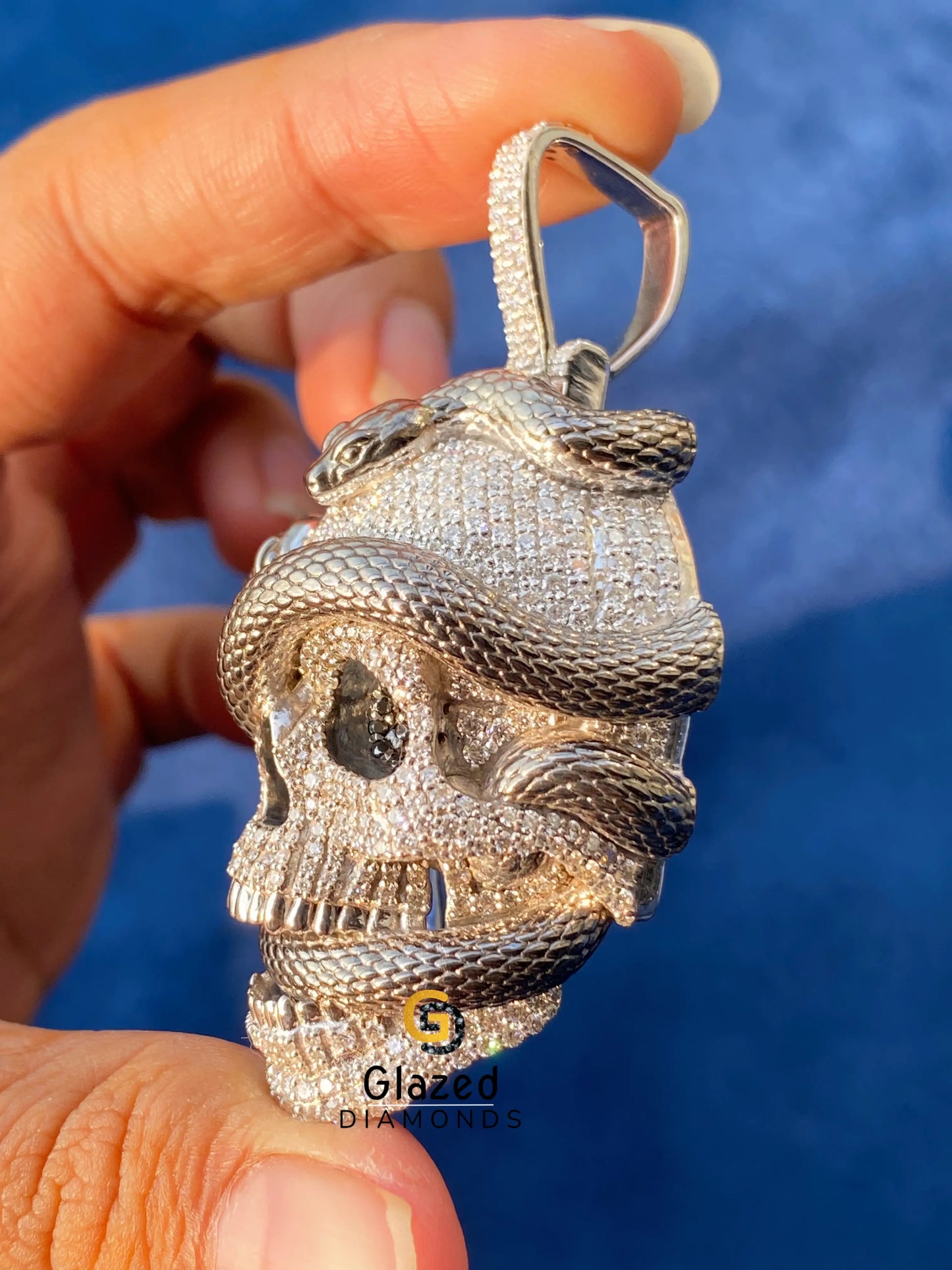 Snake Skull Hip Hop Rapper Pendant
