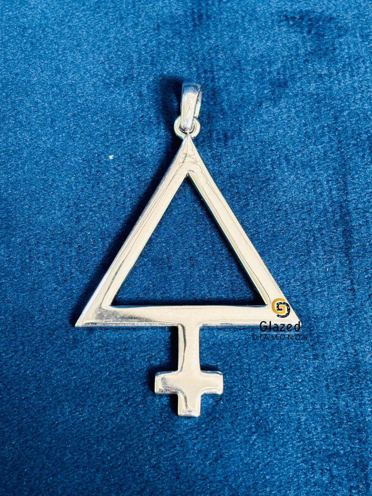 Unisex Custom Alchemy Sulfur Pendant in 925 Sterling Silver