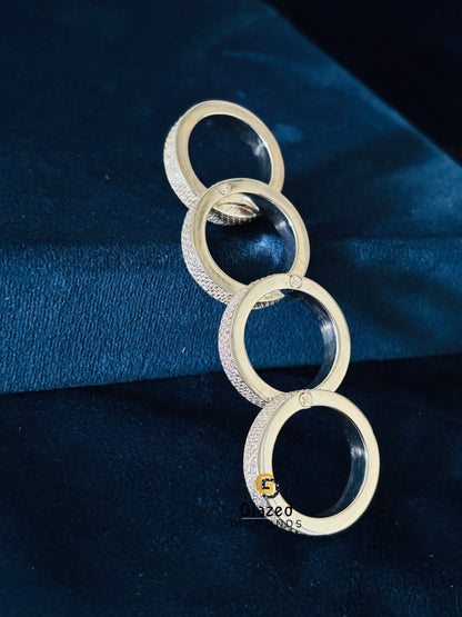 Spiral Statement Hip Hop Moissanite Ring For Men