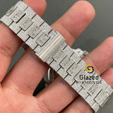Stainless Steel Baguette Round Moissanite watch 2 
