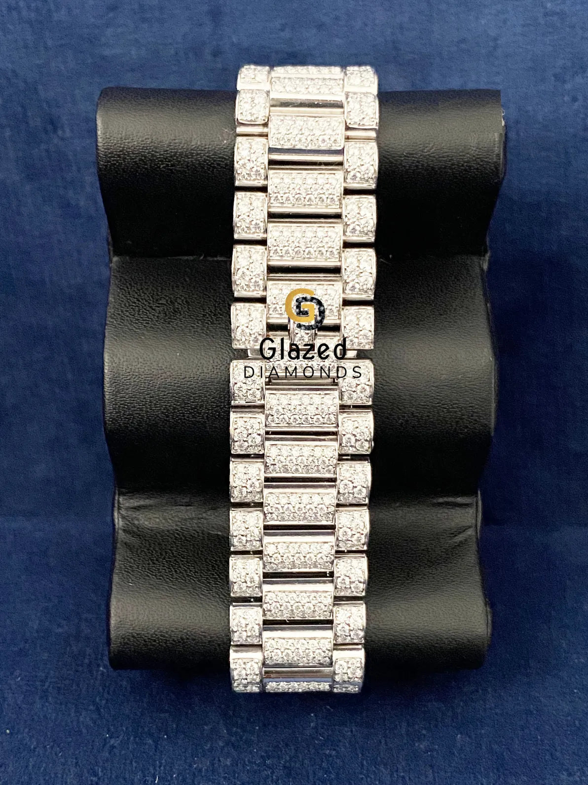 Stainless Steel D Colorless Diamond Studded Moissanite Watch
