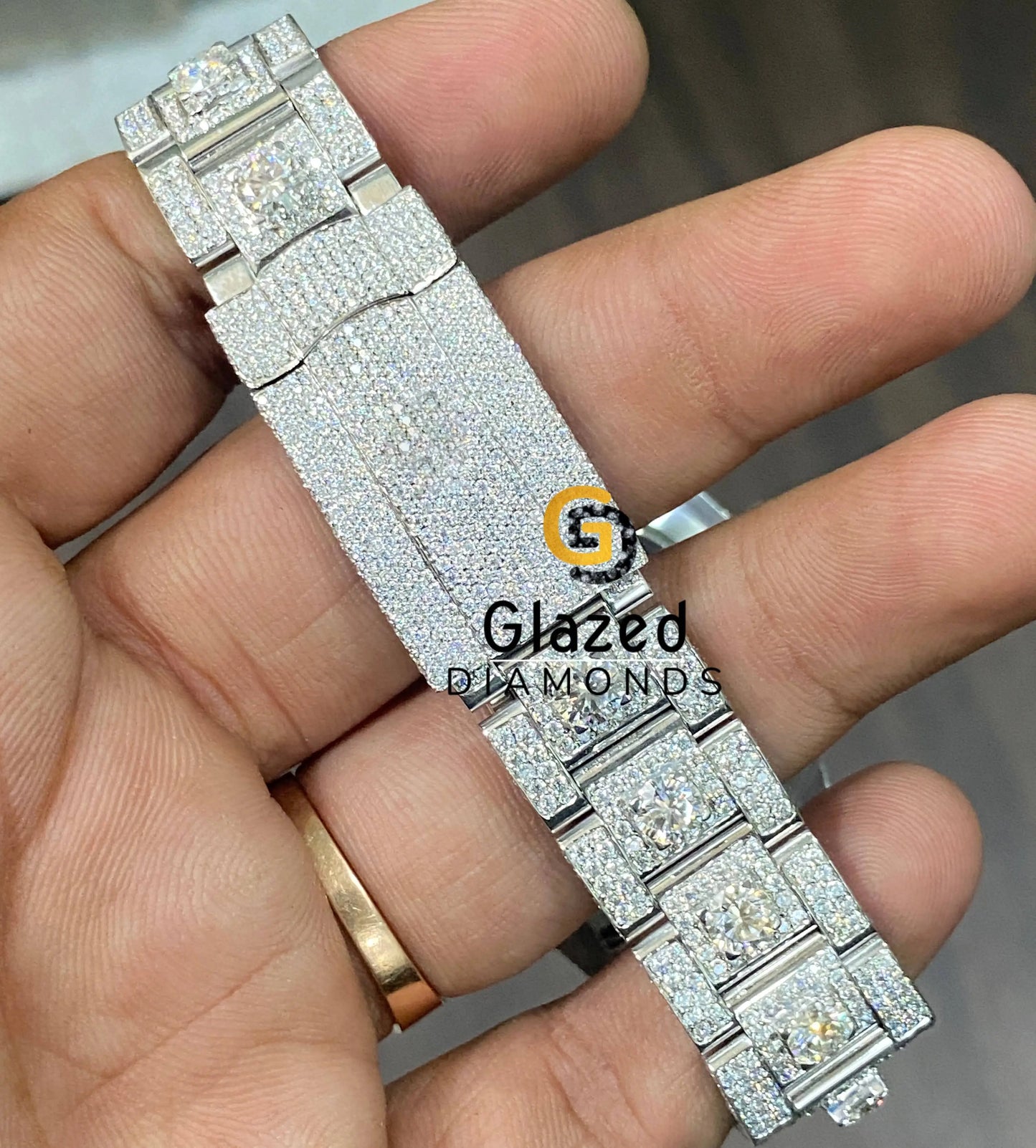 Stainless Steel Diamond Studded watch For Men