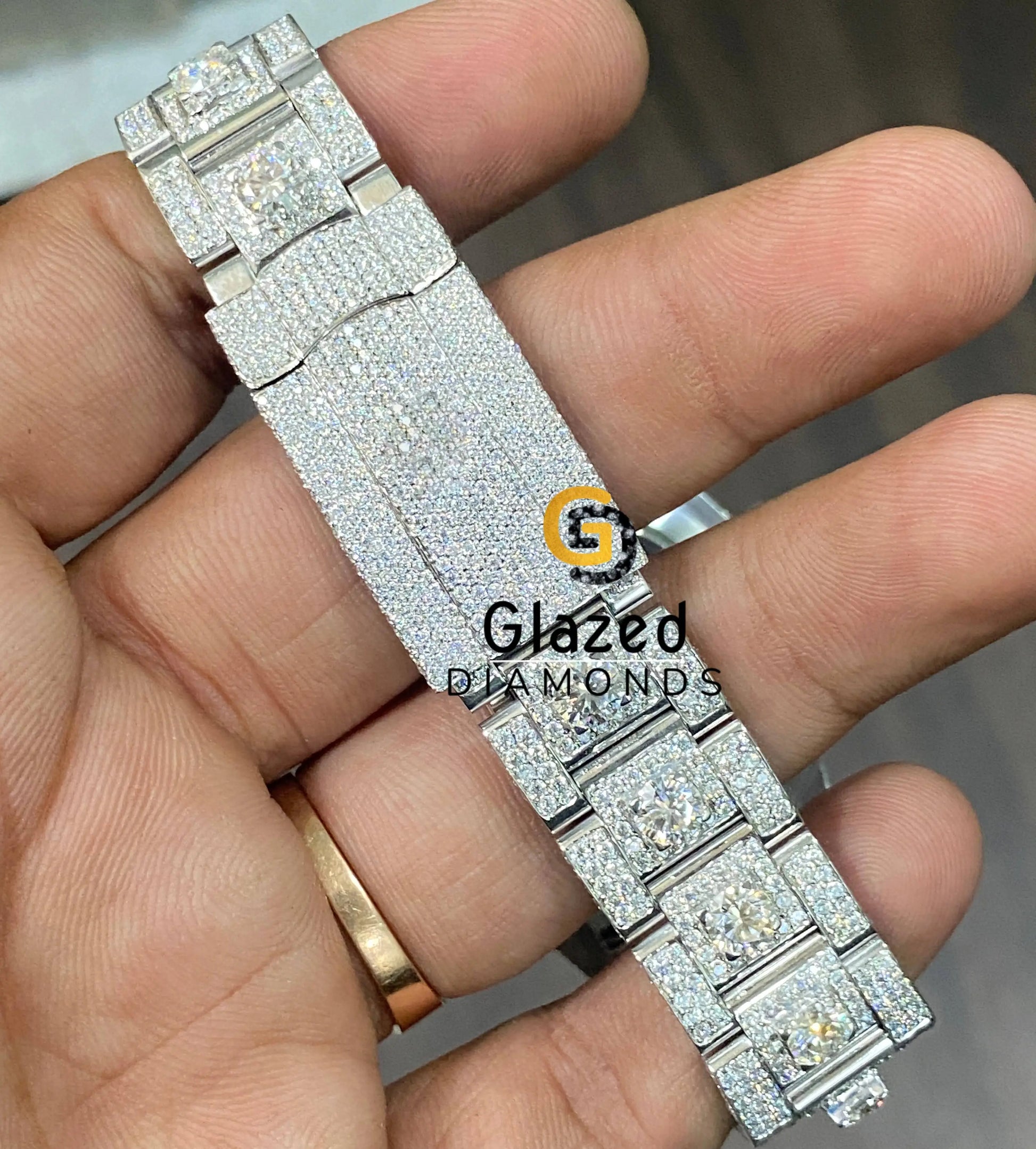 Stainless Steel Diamond Studded watch For Men