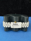 Stainless Steel Fully Iced Out Blue Bezel D Colorless Diamond Watch