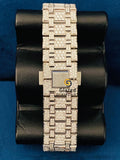 Stainless Steel Fully Iced Out Diamond Studded Moissanite Watch