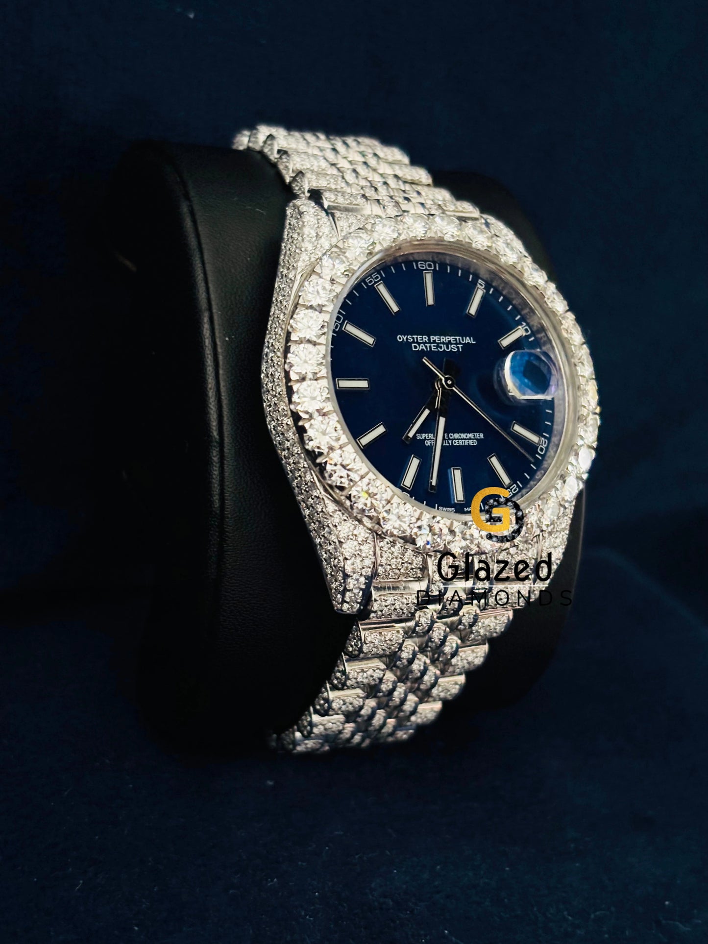 Stainless Steel Jubilee Strap Moissanite Watch