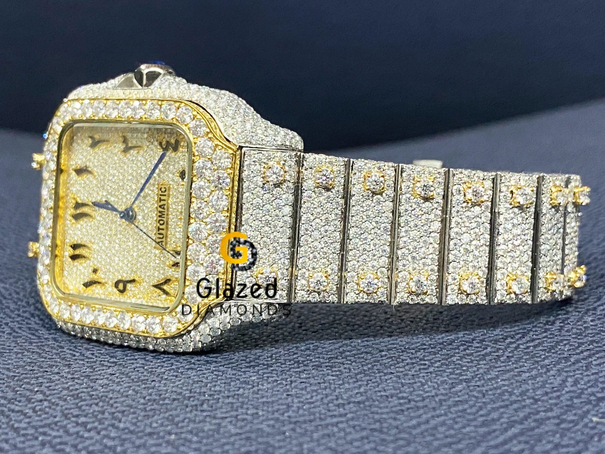 Stainless Steel Moissanite Watch men