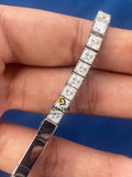 Stainless Steel Princess Moissanite Tennis Link Bracelet