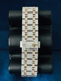 Stainless Steel Two Tone D Colorless Round Moissanite Watch