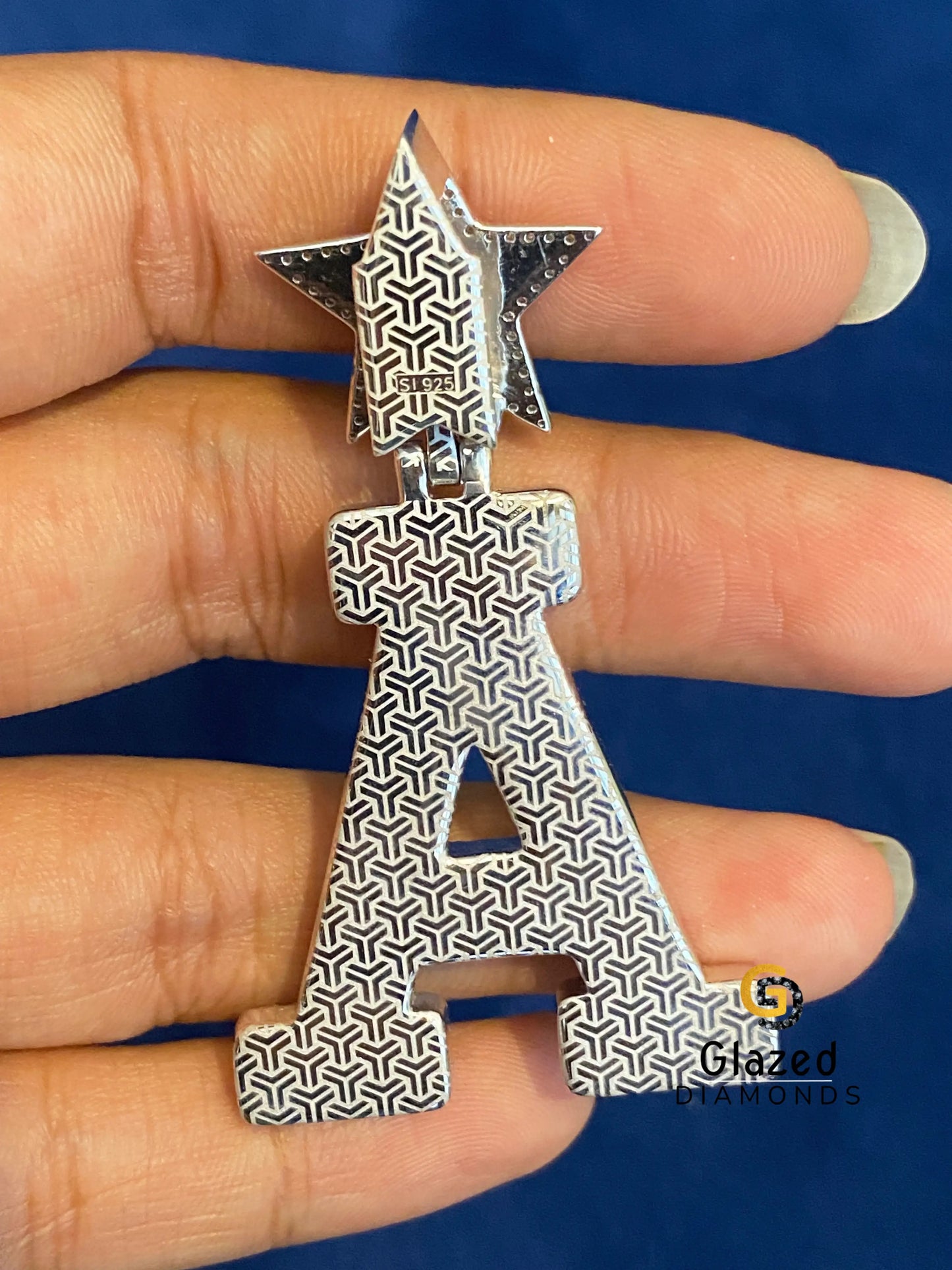 Star A Letter Moissanite Pendant