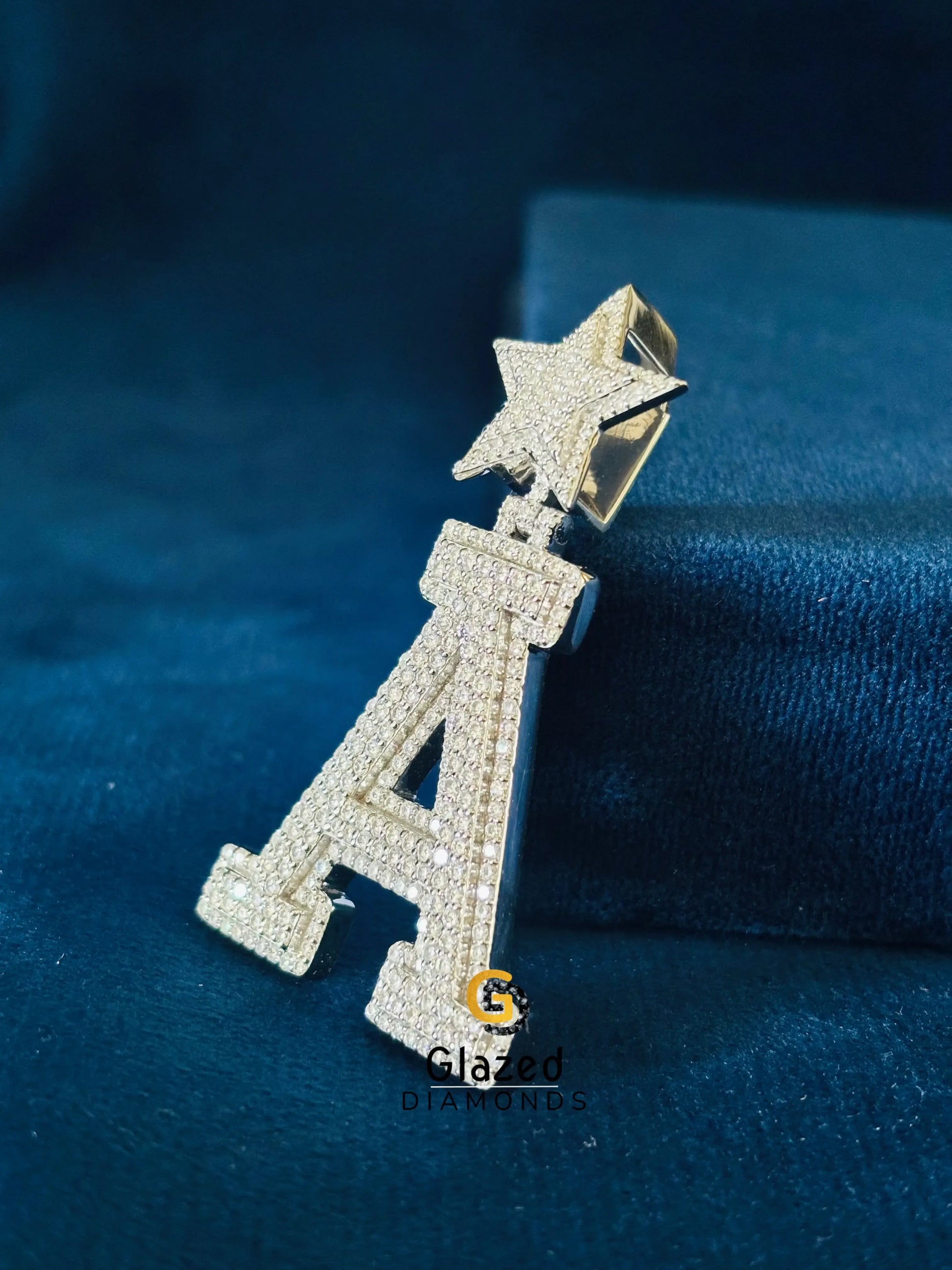 Star Alphabet Moissanite Pendant