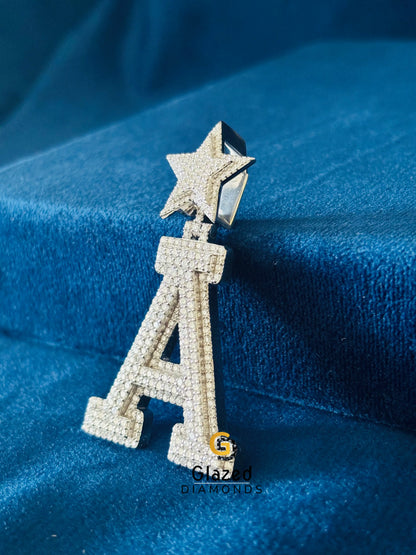 Star Alphabet Moissanite Pendant For Women