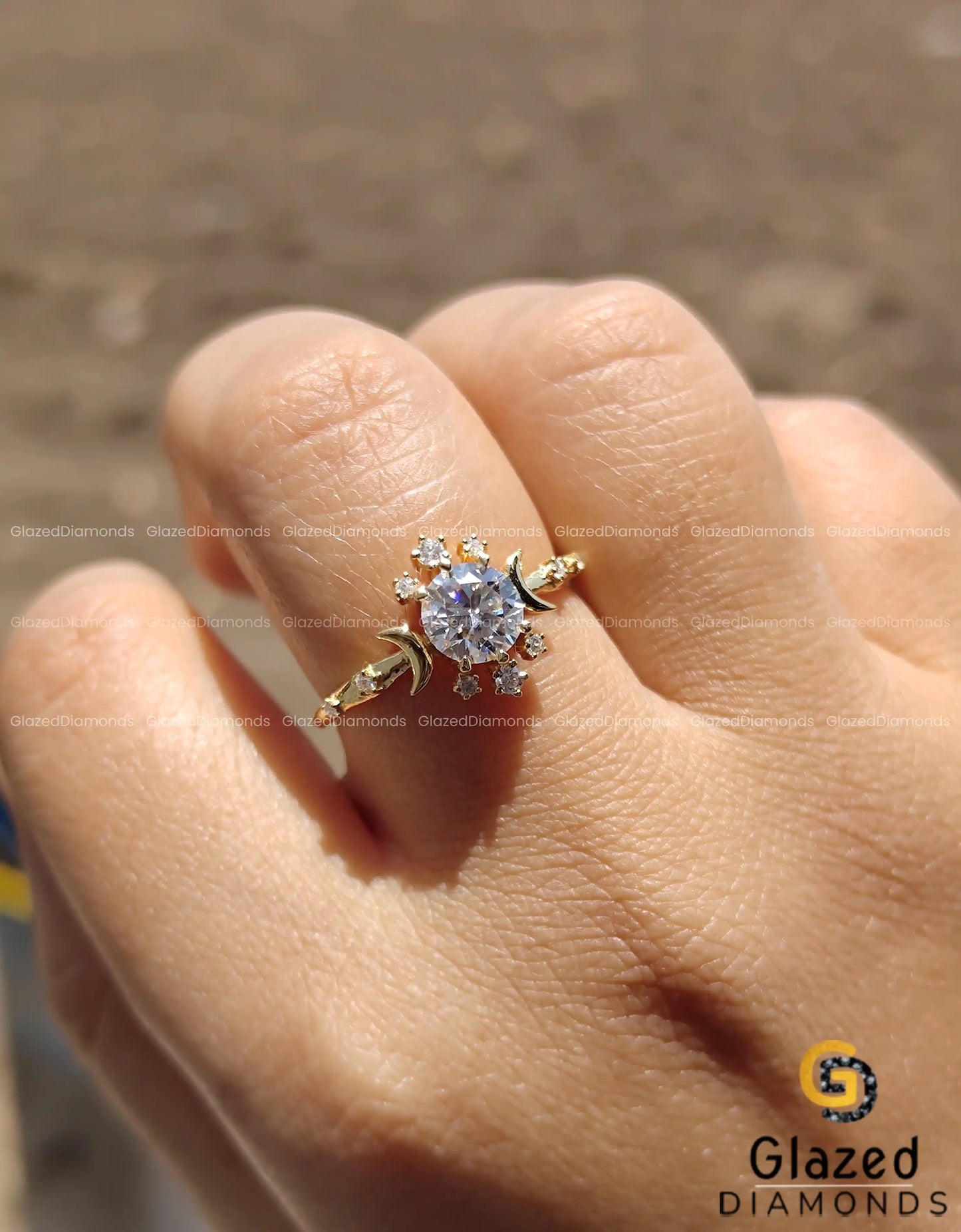 Star Diamond Ring Womens
