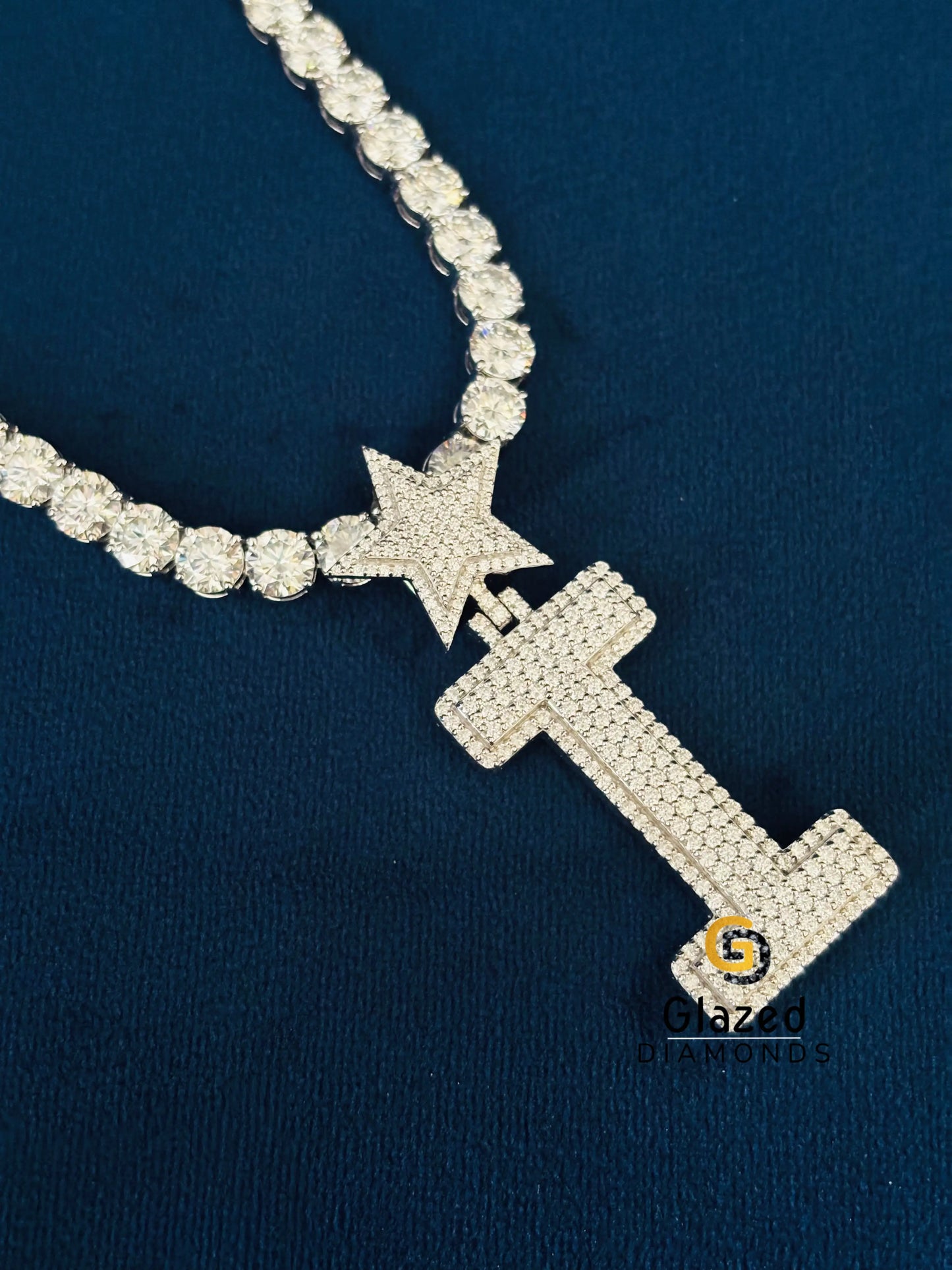 Star Moissanite Hip Hop Pendant
