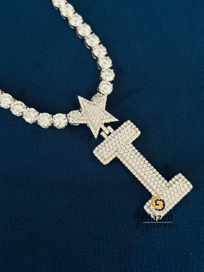 Star Moissanite Hip Hop Pendant