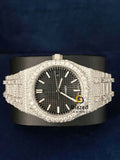 Stick Dial Fully Iced Out VVs Moissanite Diamond Studded Watch