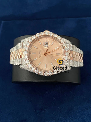 Stick Dial Jubilee Strap Fully Iced Out Moissanite Watch