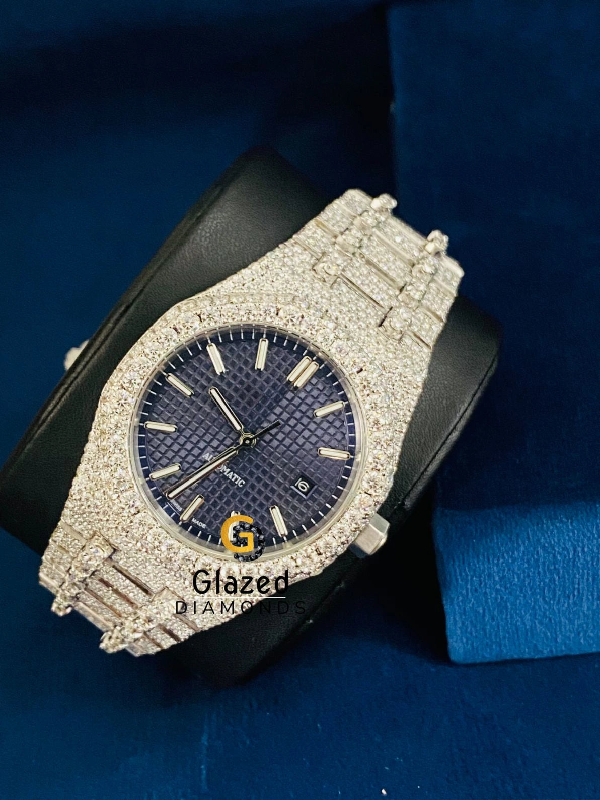 Stick Dial Moissanite VVs Diamond D Colorless Hip Hop Watch