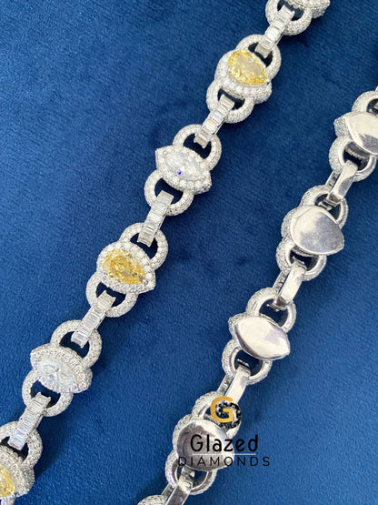 Studded Moissanite Hip Hop Chain