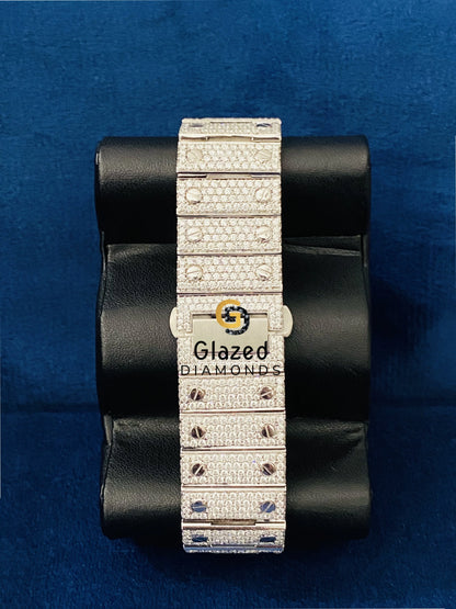 Studded Roman Number Moissanite Watch