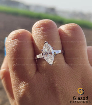 Tapered Baguette Three Stone Ring