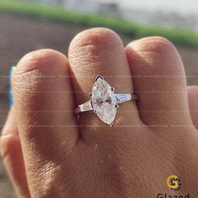 Tapered Baguette Three Stone Ring