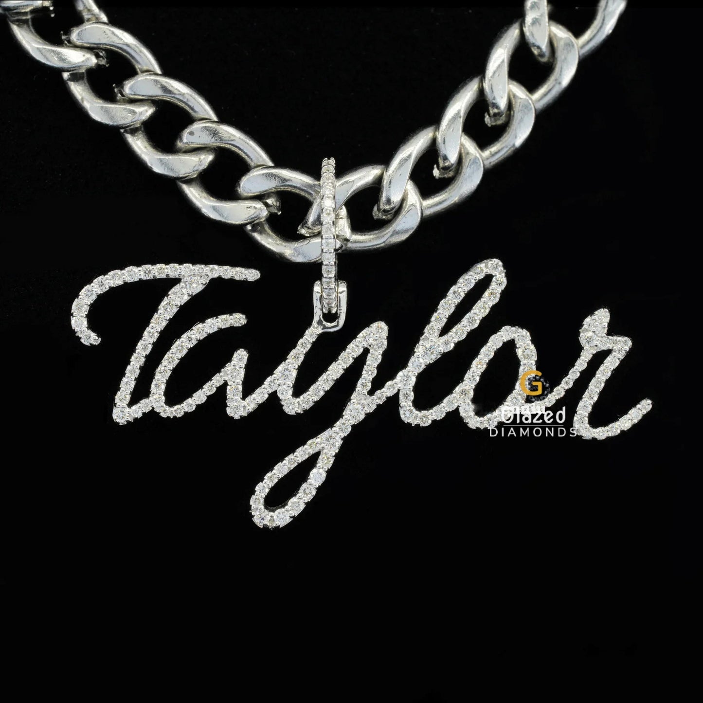 Taylor Name Moissanite Pendant