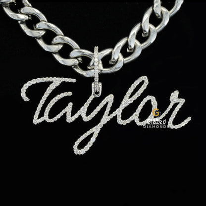 Taylor Name Moissanite Pendant