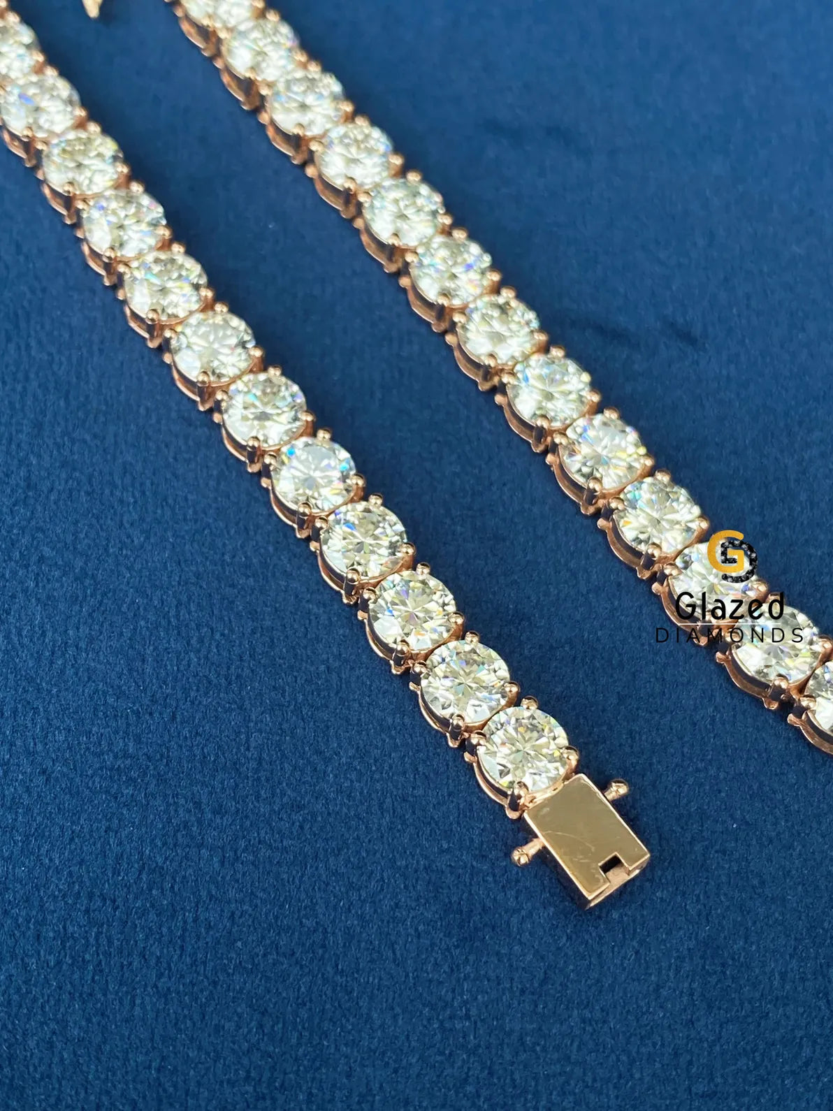 Tennis Link 4MM Round Moissanite Hip Hop Chain