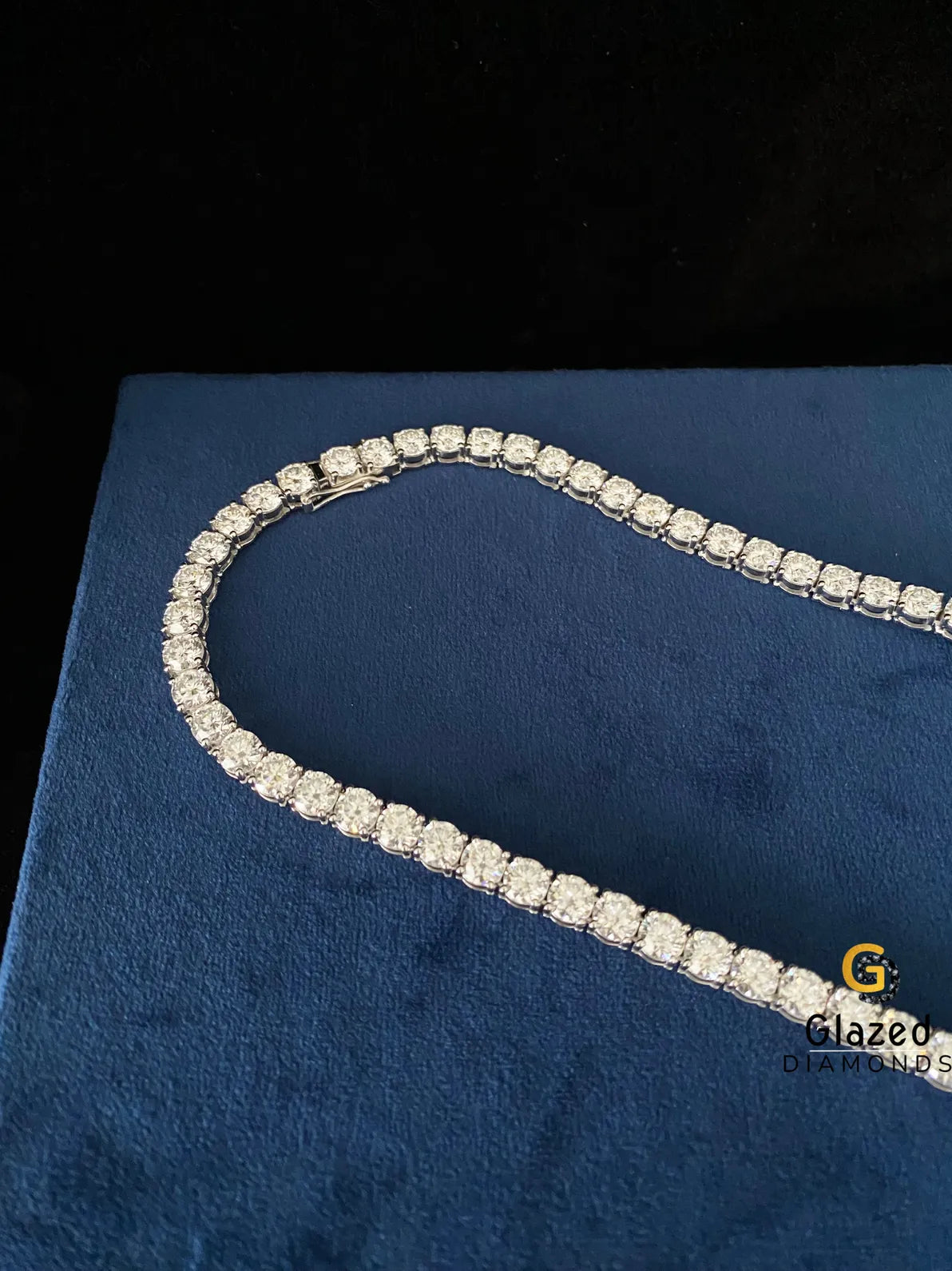 Tennis Link 5MM Round Moissanite Hip Hop Chain