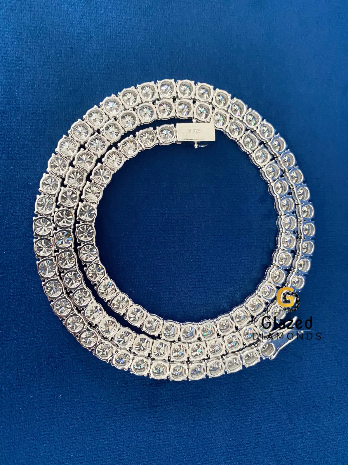 Tennis Link Hip Hop 5MM Round Moissanite Chain