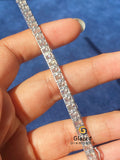 Tennis Link Hip Hop Emerald Moissanite Chain Bracelet