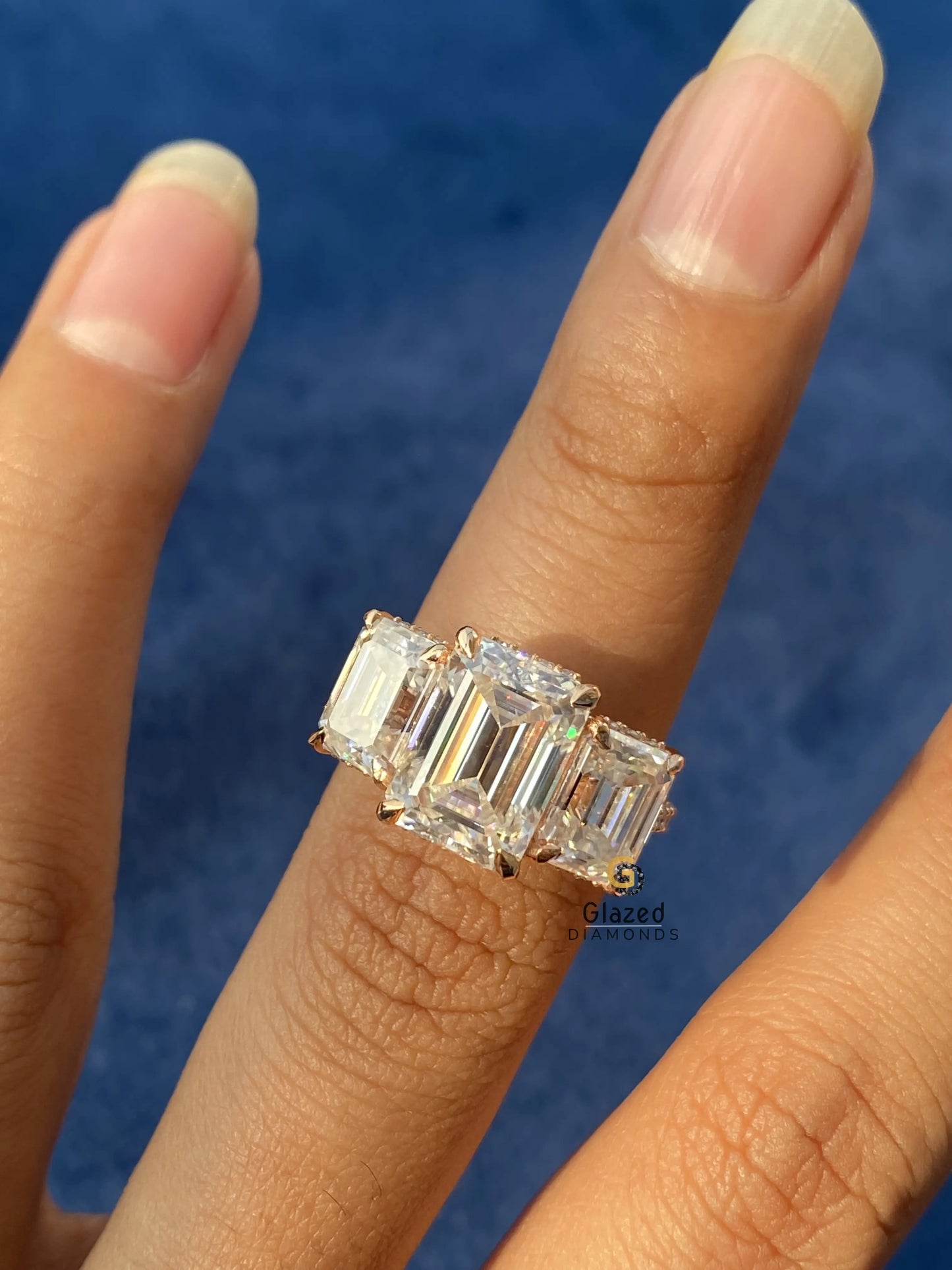 Three Stone Moissanite Rings
