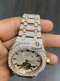 Fully Bust Down Diamond Studded Moissanite Watch