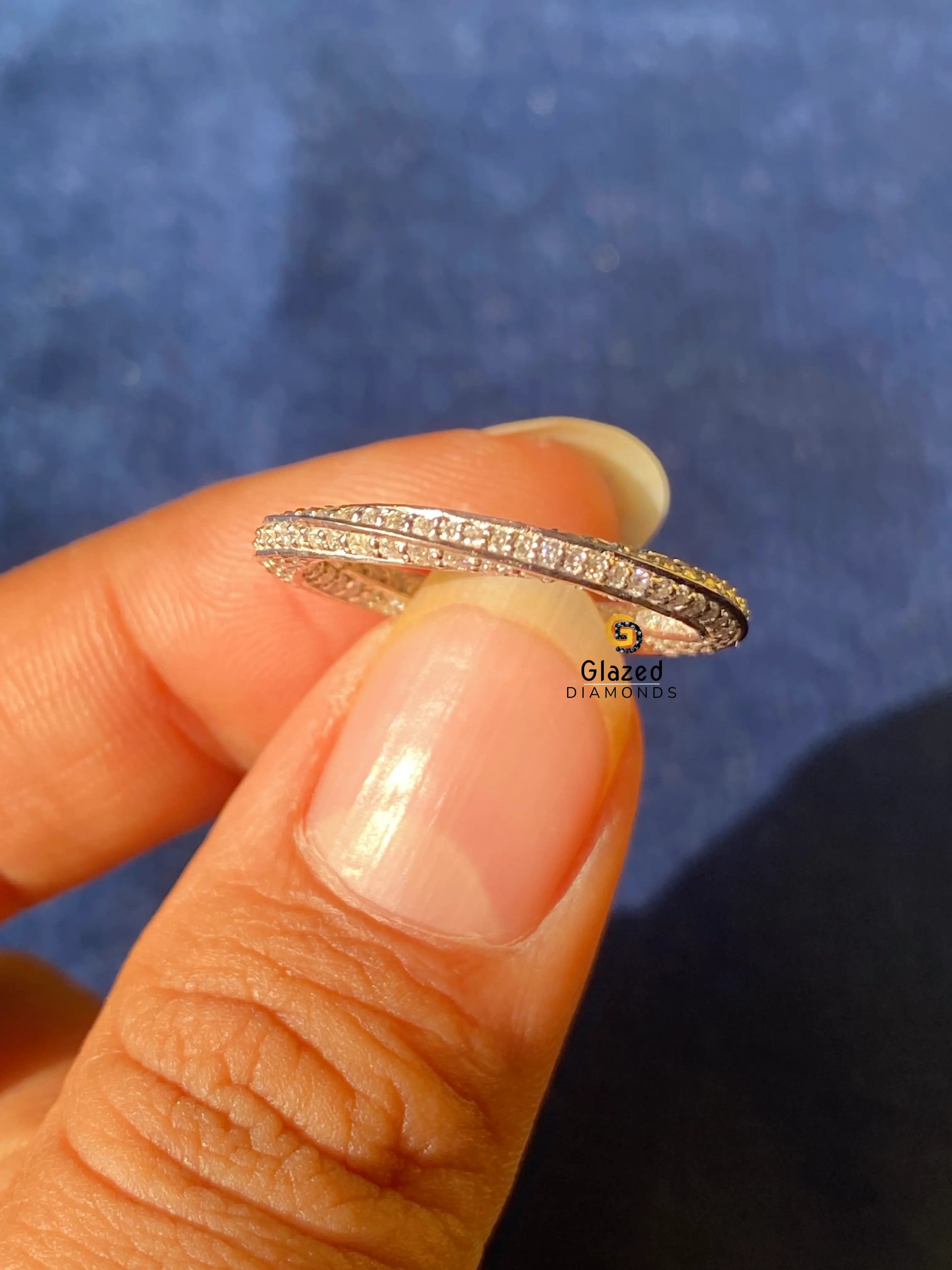 Twisted Infinity Moissanite Wedding Band For Her