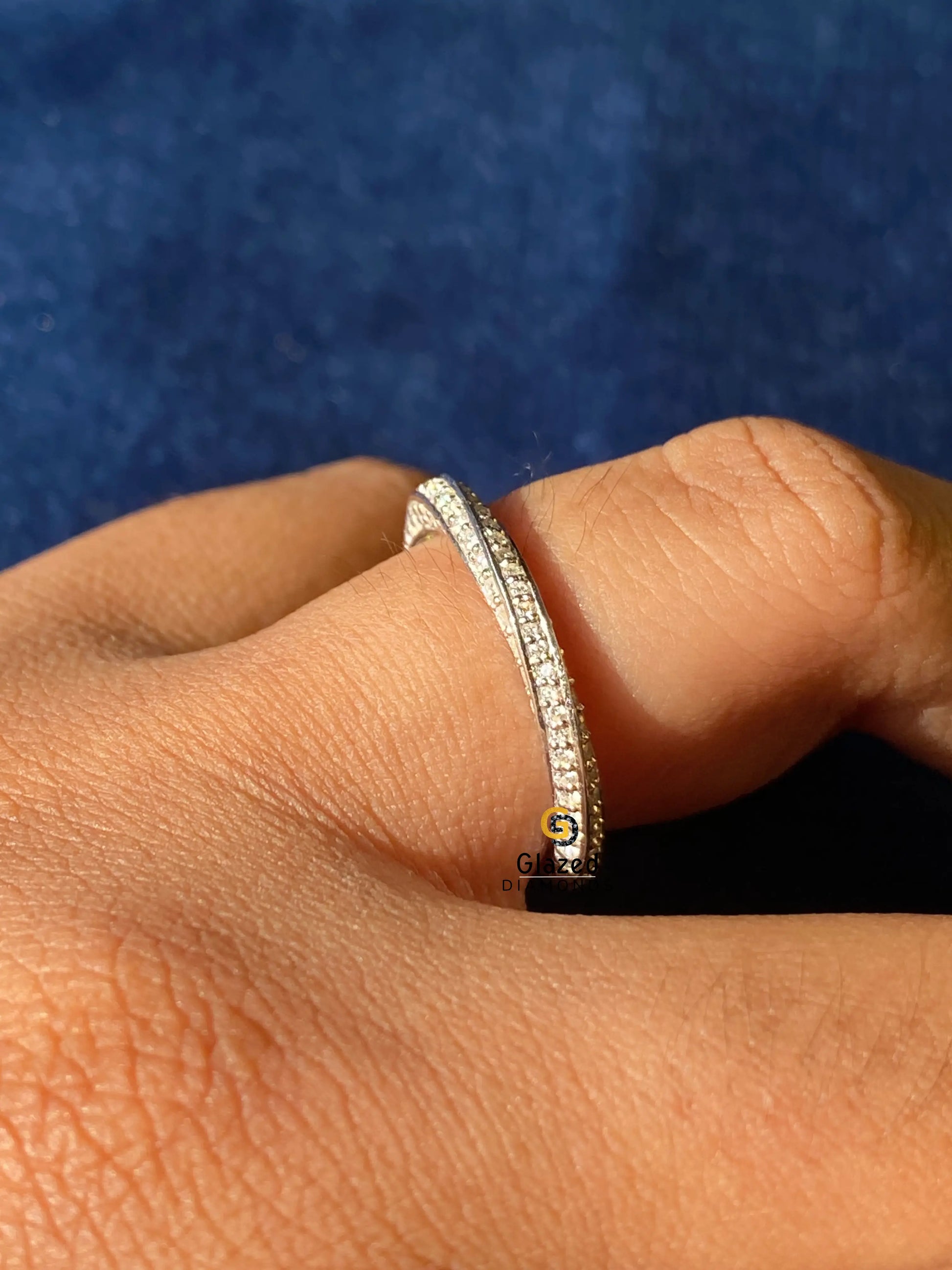 Twisted Moissanite Diamond Wedding Band