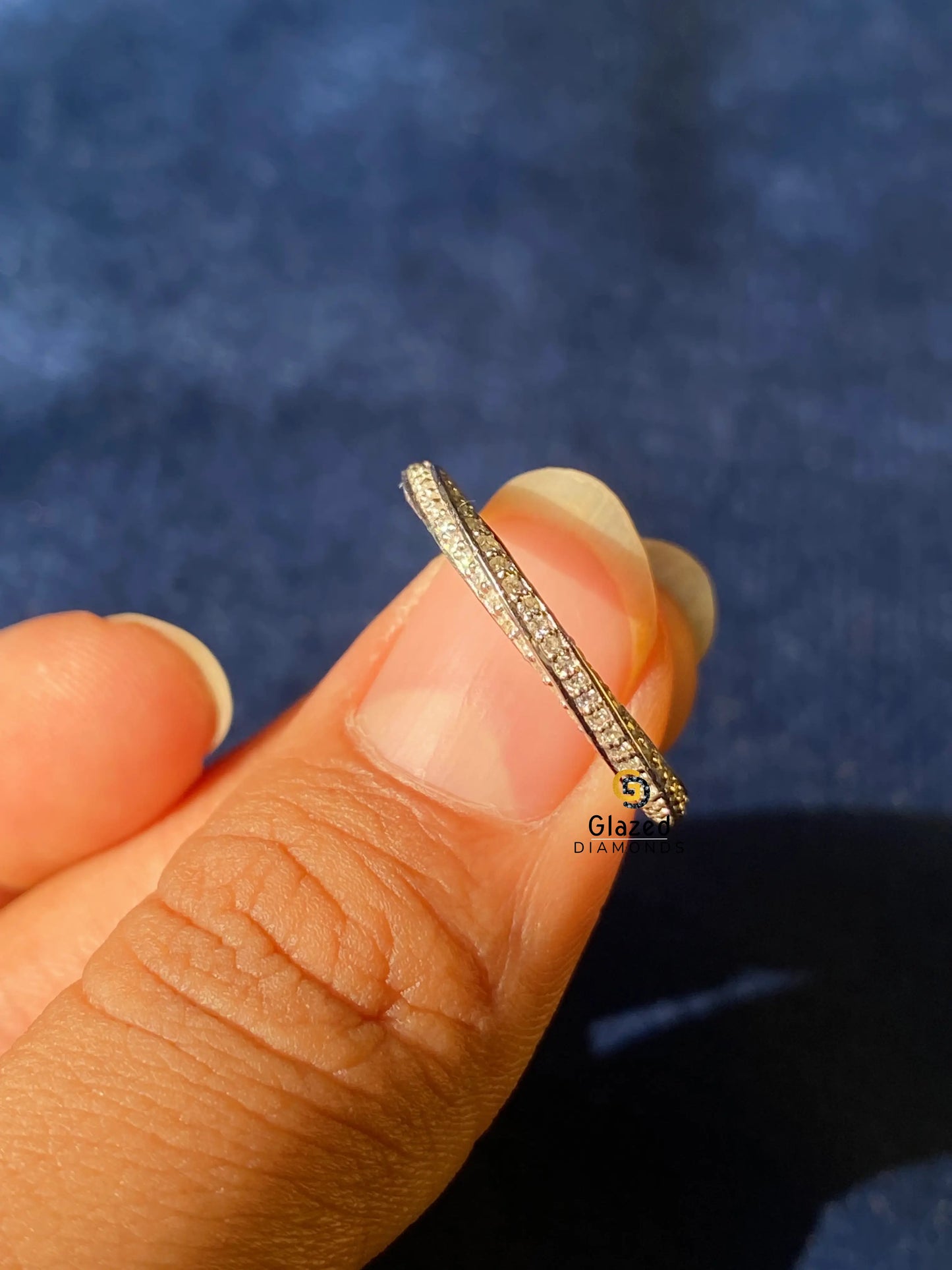 Twisted Moissanite Diamond Wedding Band For Women
