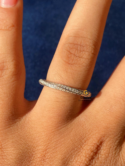 Twisted Moissanite Wedding Band