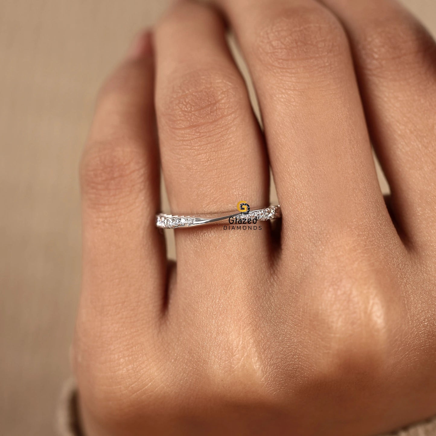 Twisted Pave Anniversary Ring